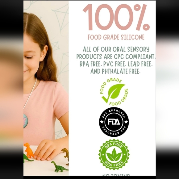 Autism Sensory Oral Teething Necklaces Toys 5 Pieces - Picture 5 of 8